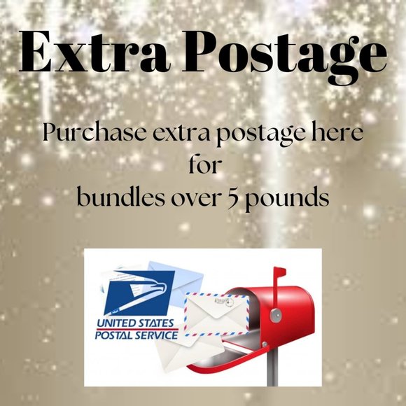 ADDITIONAL/EXTRA POSTAGE FOR PACKAGES OVER 5LBS - Picture 1 of 1